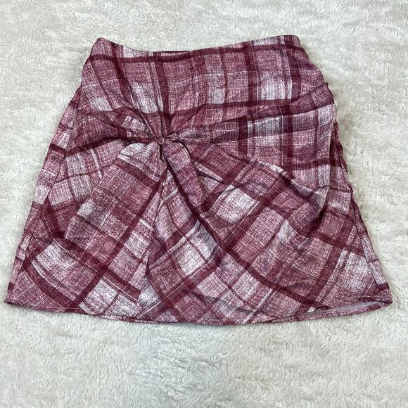 The Fifth Label pink plaid mini skirt, size small - Picture 3 of 9